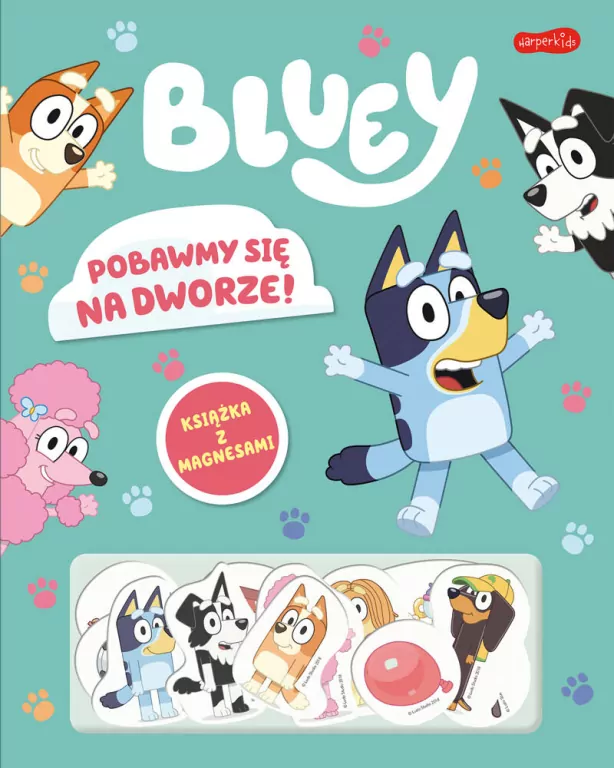 Pobawmy się na dworze! Książka z magnesami. Bluey - tantis.pl