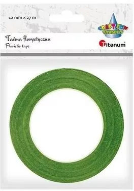 Taśma florystyczna jasnozielona 27mx12mm - tantis.pl