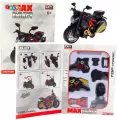 Motocykl do skręcania metalowy 1:14 czerwony - tantis.pl