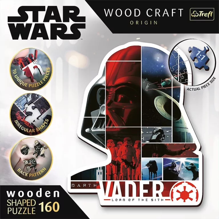 Puzzle drewniane 160. Darth Vader - tantis.pl