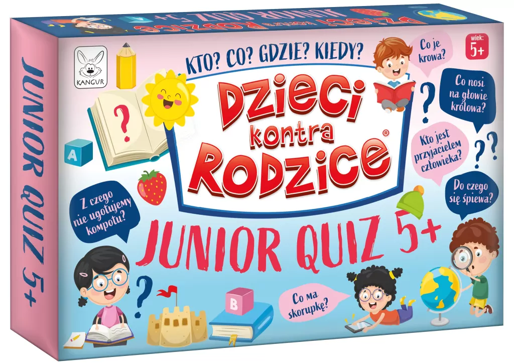 Dzieci kontra Rodzice Junior Quiz 5+ Kangur - tantis.pl