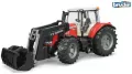 Traktor Massey Ferguson. Pojazd rolniczy z ładowarką. 7624 BRUDER - tantis.pl