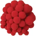 Pompony do dekoracji 80szt Red - tantis.pl