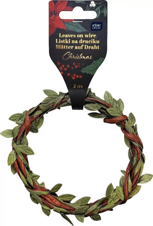 Listki na druciku 2m Christmas - tantis.pl