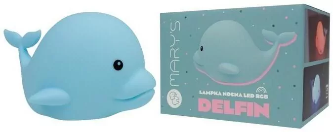 Lampka nocna LED RGB delfin - tantis.pl