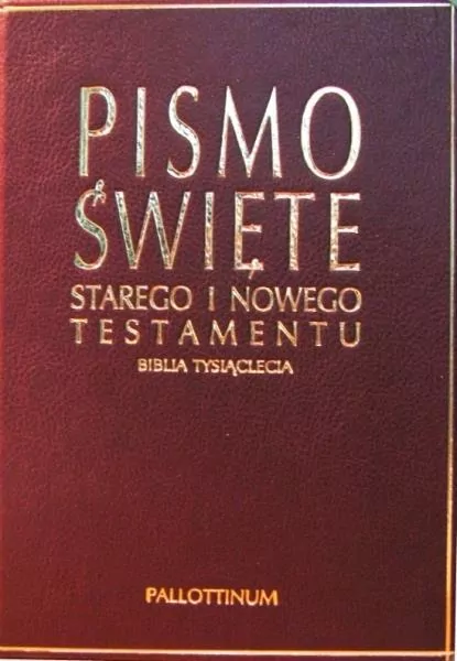 Biblia Tysiąclecia - opr. skórzana złote tłoczenia - tantis.pl