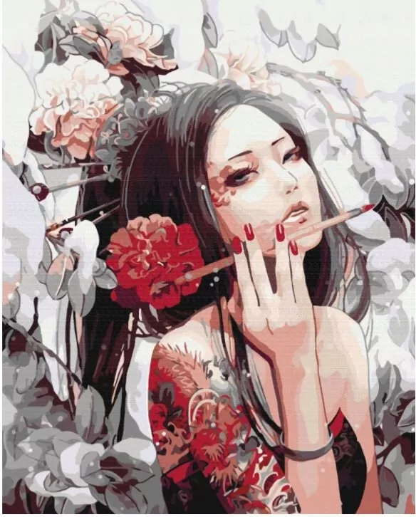 Malowanie po numerach. Dziewczyna z tatuażem - tantis.pl