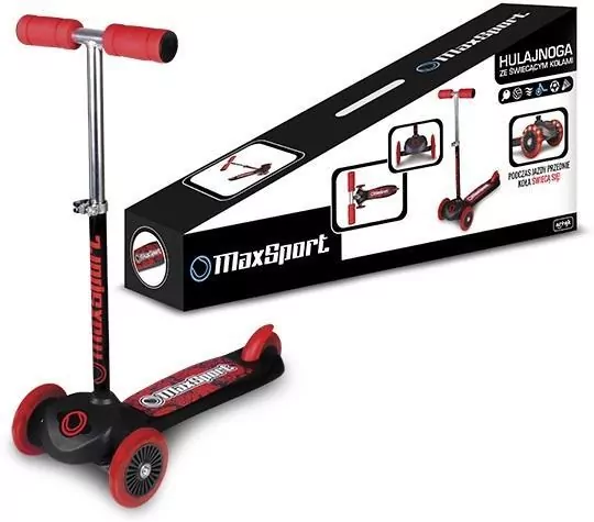 Hulajnoga ze świecącymi kołami Max Sport - tantis.pl