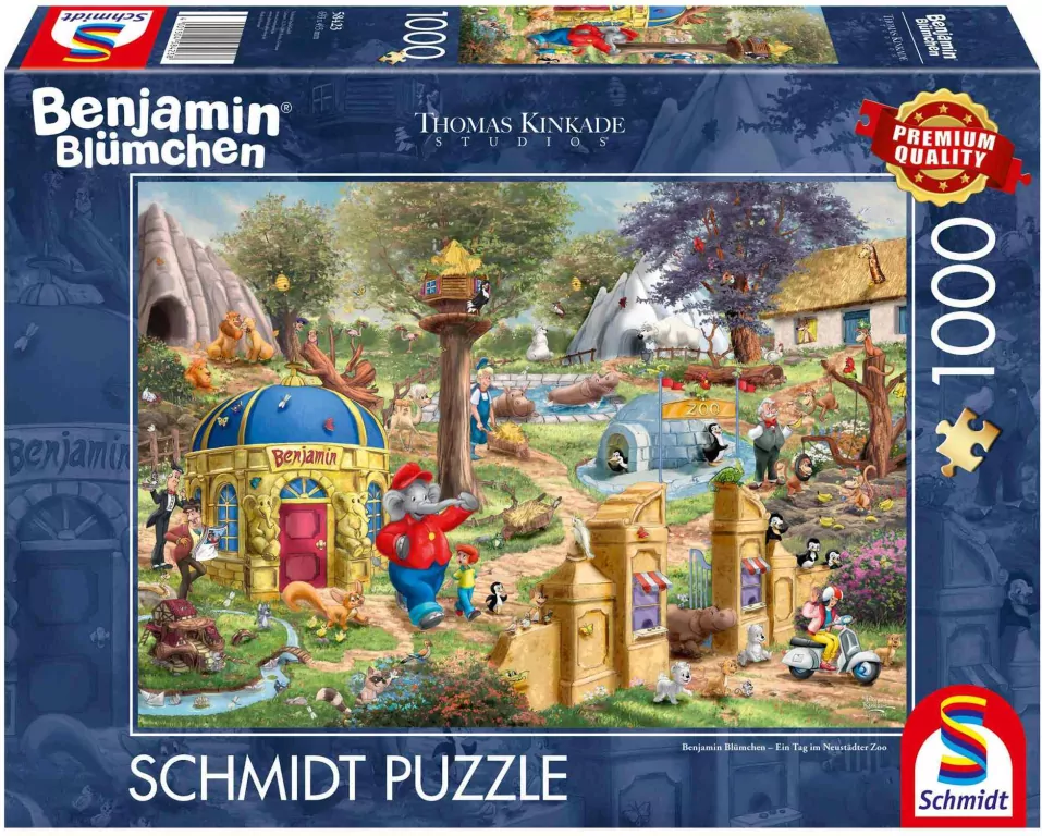 Puzzle Thomas Kinkade 1000.  Słoń Benjamin - tantis.pl