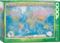 Puzzle 1000. Mapa świata 6000-0557 - tantis.pl