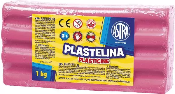 Astra. Plastelina 1kg, jasnoróżowa - tantis.pl