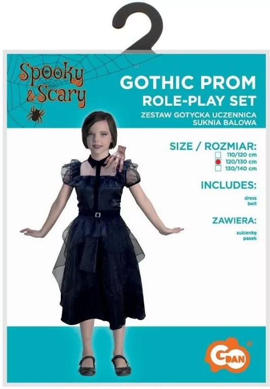 Strój dla dzieci Gotycka Uczennica rozm. 120/130cm - tantis.pl