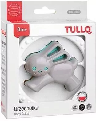 Grzechotka zając szaro-miętowy - tantis.pl