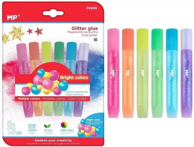 Klej brokatowy metaliczny 6 kolorów - tantis.pl