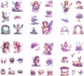 Naklejki połyskujące PET - Wróżki amethyst 6ark - tantis.pl