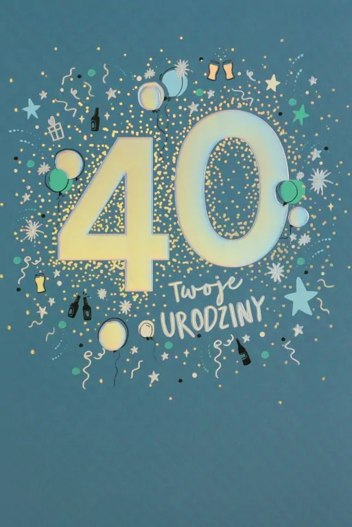 Karnet B6 Urodziny 40 - tantis.pl