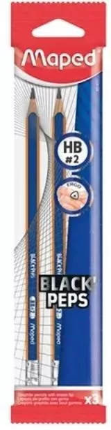 Ołówek z gumką Blackpeps blue HB MAPED - tantis.pl