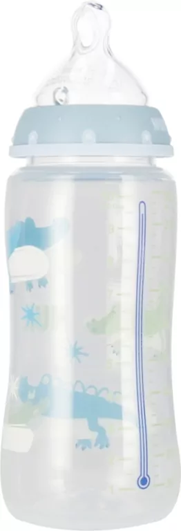 NUK. First Choice. Butelka 300ml. 0-6 miesięcy. Krokodyl - tantis.pl