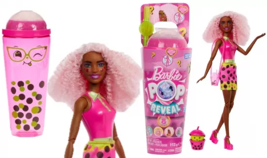 Barbie Pop Reveal Lalka Jagoda Bubble Tea