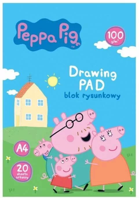 Blok rysunkowy A4/20K Świnka Peppa  ASTRA - tantis.pl
