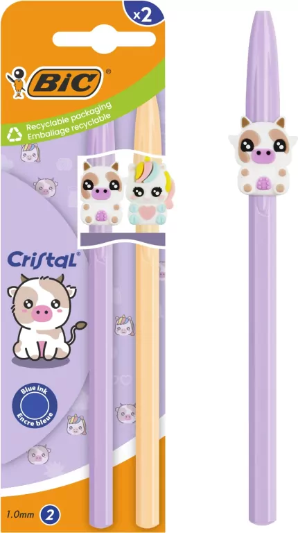 Długopis Cristal Figurine 1mm niebieski 2szt BIC - tantis.pl