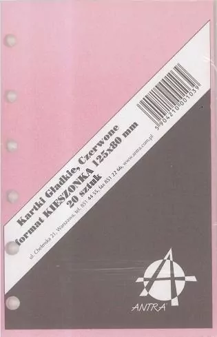 Wkład do organizera. Kartki gładkie - tantis.pl