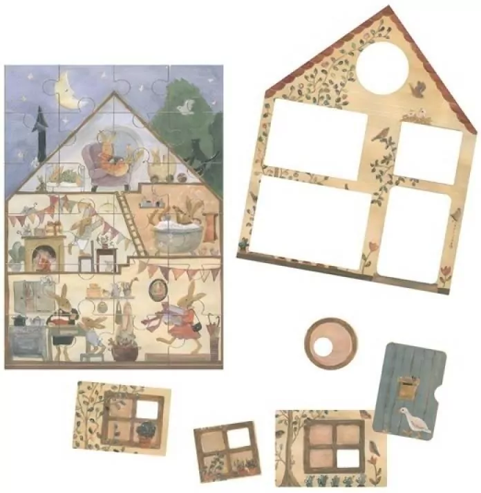 Puzzle 24. Układanka Domek Króliczka - tantis.pl