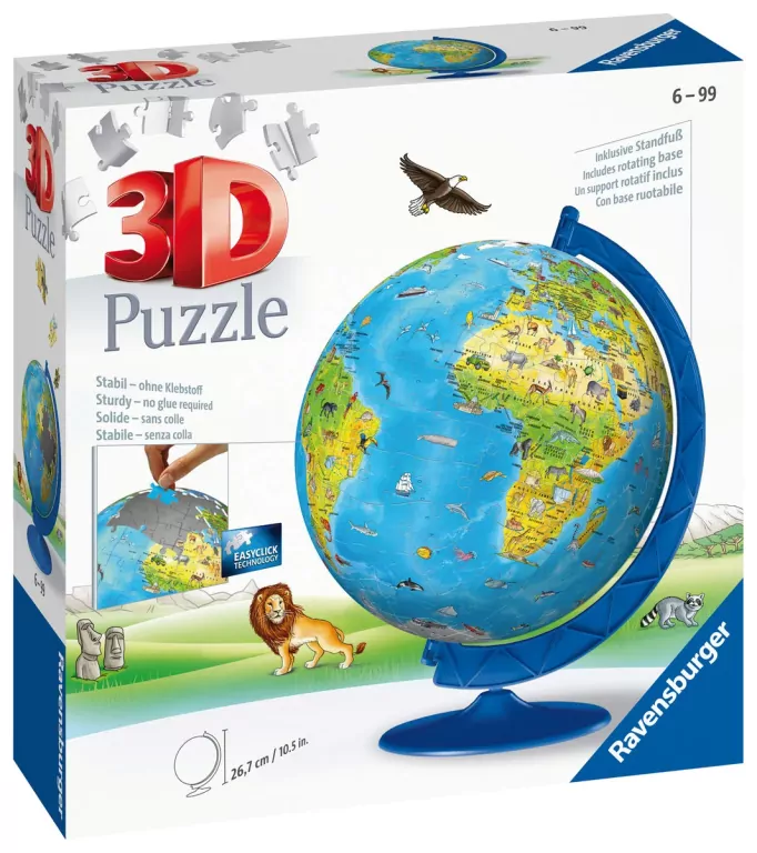 Puzzle Globus po angielsku, 180 elementów - tantis.pl