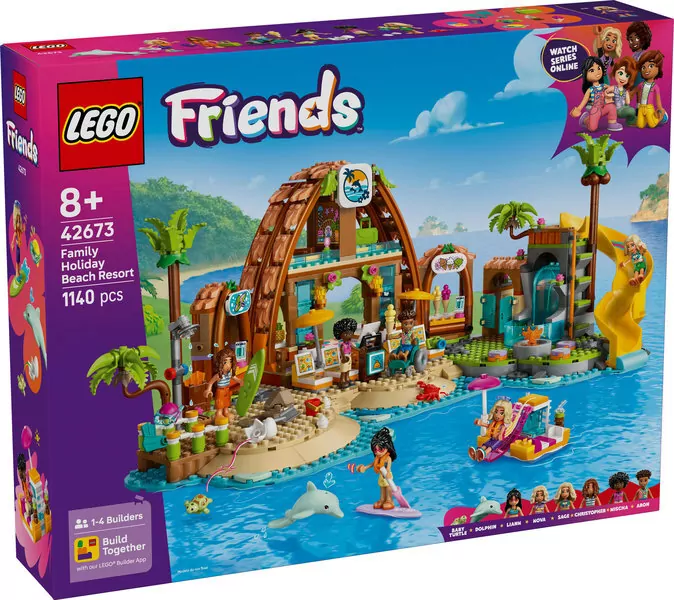 LEGO® Friends. Rodzinne wakacje na plaży 42673 - tantis.pl