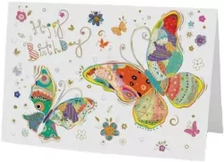 Karnet B6 + koperta MO7344X1 Urodziny Motyle