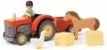 Traktor z przyczepą i akcesoriami drewniany - tantis.pl