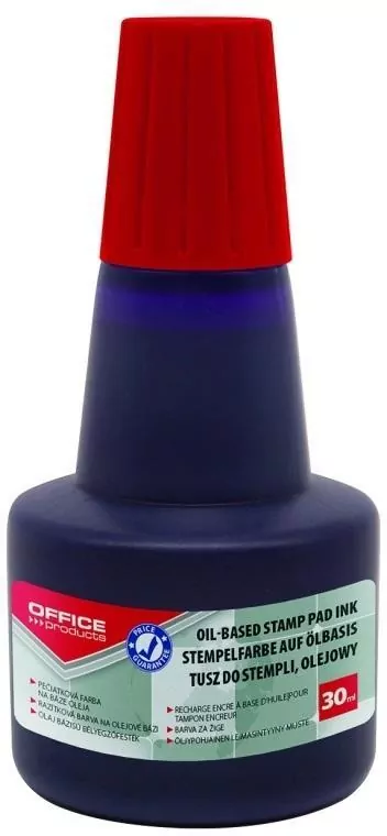 Tusz olejowy do pieczątek metalowych czerwony 30ml - tantis.pl