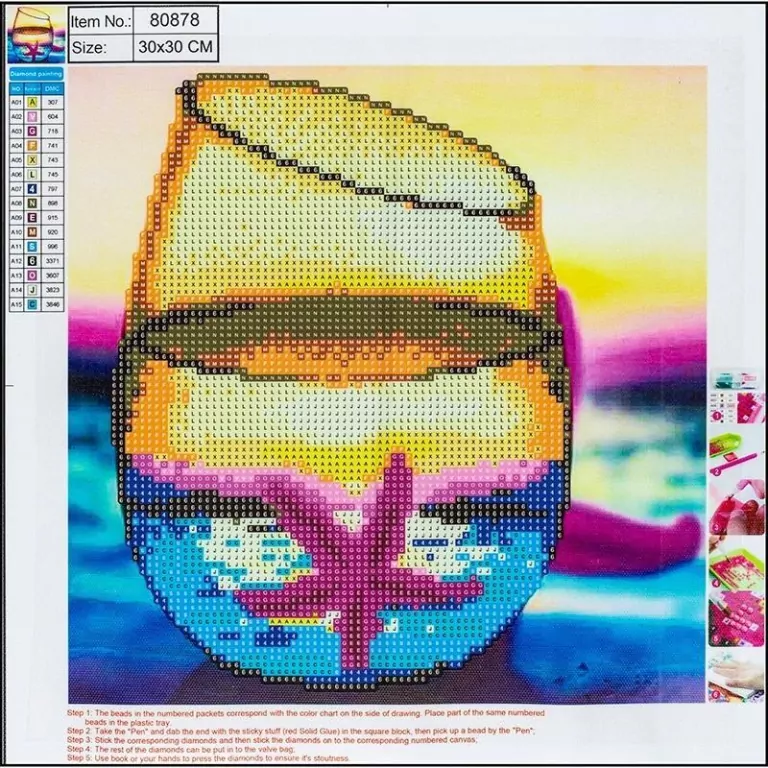 Diamentowa mozaika 5D - Starfish 30x30 80878 - tantis.pl