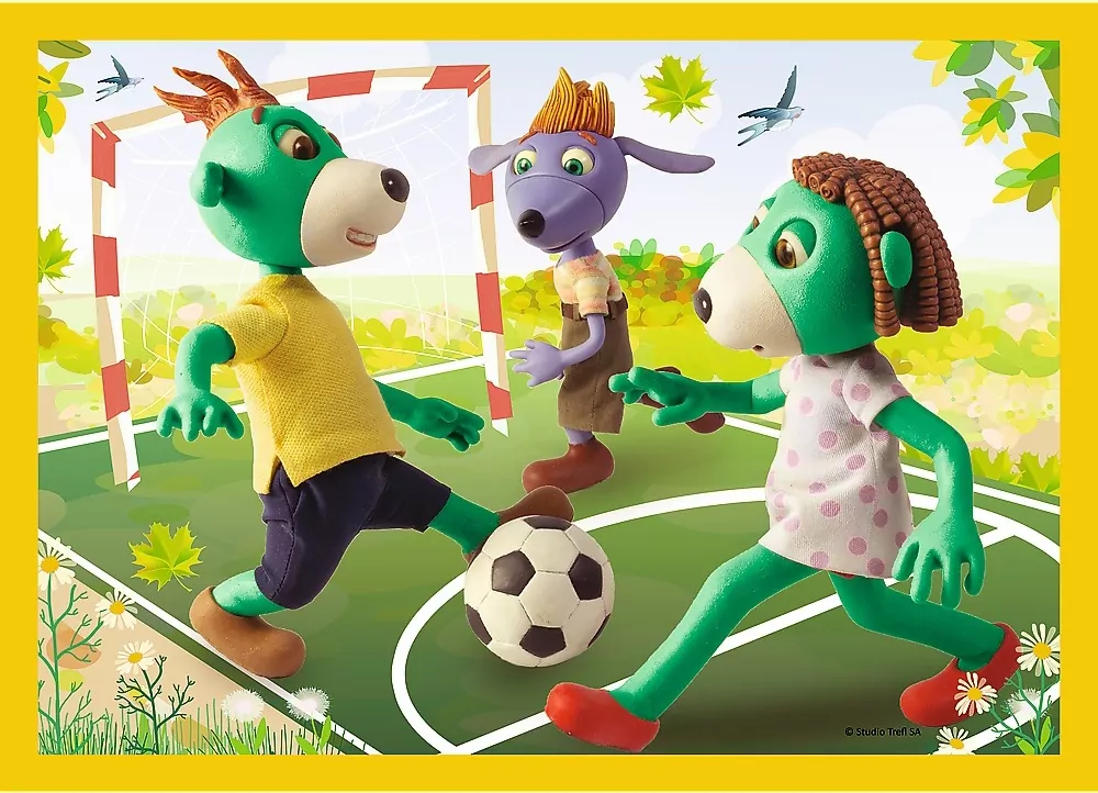 Puzzle 4w1. Wspólne zabawy Treflików. 34358 - tantis.pl