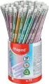 MAPED. Ołówek z gumką. Glitter brokat HB, 72 sztuk - tantis.pl