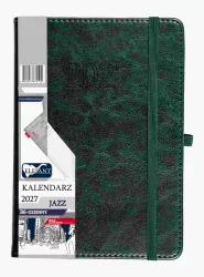 Kalendarz Jazz 2027 B6 dzienny zielony