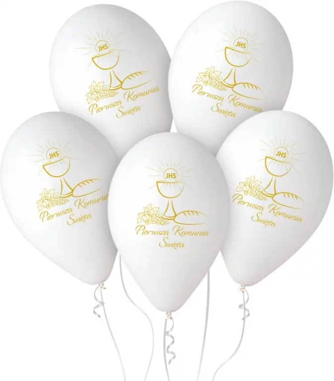 Balony premium hel Pierwsza Komunia 33cm - tantis.pl