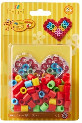 Hama maxi 100 mały blister Serce 89825 - tantis.pl