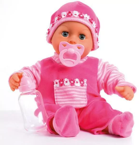 Bayer Lalka bobas Pierwsze słowa 38cm różowa 93825AA - tantis.pl