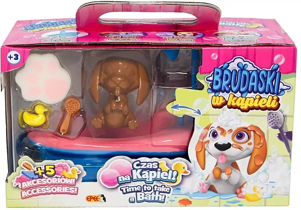 Brudaski w kąpieli piesek Beagle biało-brązowy, 5 elementów - tantis.pl