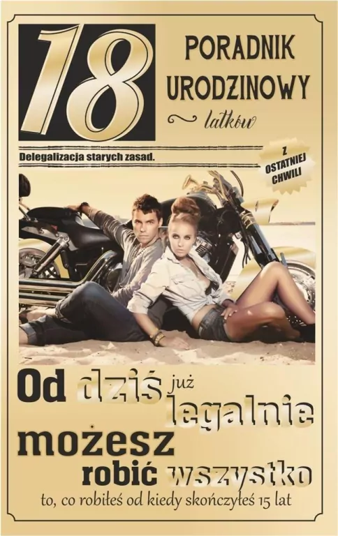 Kartka okolicznościowa Urodziny 18 U14 - tantis.pl
