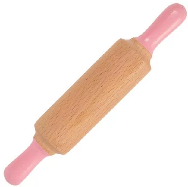 Wałek do ciastoliny drewniany różowy - tantis.pl