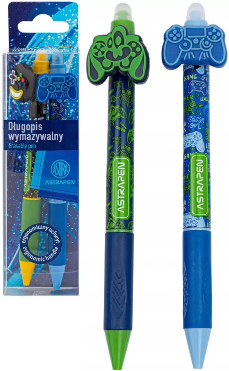 ASTRA. Długopsi wymazywalny Oops! Gamer, 2 sztuki - tantis.pl