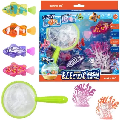 Zestaw rybek pływających z pobierakiem