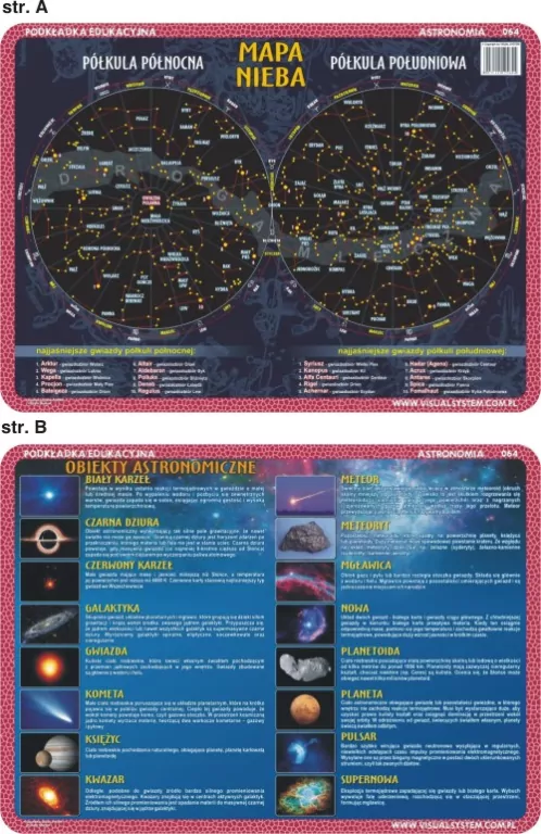 Podkładka edukacyjna. Astronomia - tantis.pl