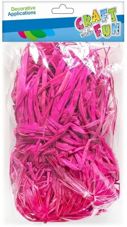 Sznurek rafia różowy 50g - tantis.pl