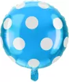 Balon foliowy kropki niebieski - tantis.pl