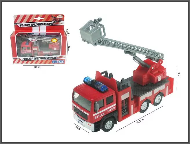Wóz strażacki z dźwiękiem 14cm - tantis.pl