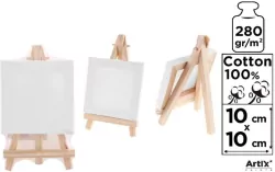 Podobrazie mini 10x10cm 280G/m2 + sztaluga