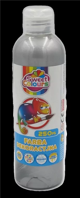 Farba dekoracyjna metaliczna 250ml. Srebrna - tantis.pl